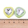 UV Plating Iridescent Acrylic with Rhinestone Beads OACR-B021-08-3