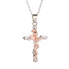 Cross & Leaf Alloy Pendant Necklaces FS-WG2F207-03-3