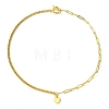 Brass Pendant Necklaces with Curb & Paperclip Chains NJEW-JN04608-01-4