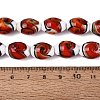 Handmade Gold Sand Lampwork Beads Strands LAMP-Q041-09F-4
