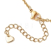 3MM Faceted Round Natural Multicolor Tourmaline Pendant Bib Necklaces with 304 Stainless Steel Cable Chains NJEW-JN05943-5