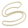 Brass Rope Chain Necklaces for Men Women NJEW-G160-09G-4