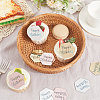 21Pcs 3 Colors Mirror Effect Acrylic Birthday Cupcake Insert Card Decoration AJEW-SP0001-67B-3