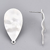 Eco-Friendly Iron Stud Earring Findings IFIN-T015-048S-NR-3
