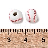 Spray Painted Wooden Beads WOOD-A029-07A-3