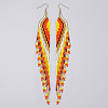 Bohemian Long Tassel Glass Seed Beaded Dangle Earrings for Women LS-IW9172-4-1