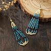 Bohemian Handmade Glass Seed Beads Dangle Earrings CZ5309-2