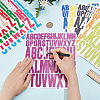 12 Sheets 12 Colors PVC Alphabet Decorative Stickers DIY-CP0008-60-3