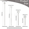 600Pcs 304 Stainless Steel Eye Pins STAS-FS0002-15-3