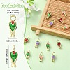 12Pcs 4 Colors Rack Plating Alloy Enamel Charms FIND-YW0012-51-3