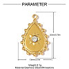 304 Stainless Steel Rhinestone Pendants STAS-OY008-85G-2