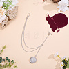 316 Stainless Steel Locket Pendant Decotations HJEW-ME00137-3