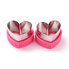 430 Stainless Steel Heart Shaped Cookie Candy Food Cutters Molds DIY-I076-07P-1
