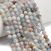 Natural Aquamarine Beads Strands G-F591-29A-6mm-03-3