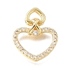 Valentine's Day Brass Micro Pave Clear Cubic Zirconia Pendants KK-C263-29A-G-1