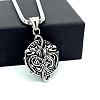 304 Stainless Steel Nordic Viking Dragon Pendant Necklaces for Men Women QO1478-1