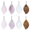 Unicraftale 8Pcs 4 Styles Natural & Synthetic Mixed Gemstone Pendants G-UN0001-10-1