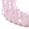 Imitation Jade Electroplate Glass Beads Strands GLAA-F029-J4mm-C02-3