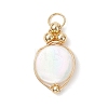 Natural White Shell Pendants PALLOY-JF04839-2
