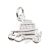 Brass Micro Pave Clear Cubic Zirconia Charms CU-CBAEEA8-30P-1