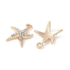 Alloy Crystal Rhinestone Pendants X-PALLOY-E775-16G-2