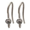 304 Stainless Steel Rhinestone Earring Hooks STAS-D310-01P-04-1