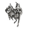 Horse Alloy Brooches for Backpack Clothes JEWB-L026-06B-2