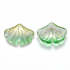 Two Tone Transparent Spray Painted Glass Pendants GLAA-T016-01A-2