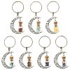 7Pcs Moon Alloy Pendant Decorations HJEW-FS00086-1