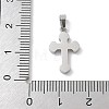 304 Stainless Steel Micro Pave Cubic Zirconia Pendants STAS-Z107-08P-10-3