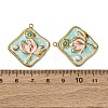 304 Stainless Steel Enamel Pendants STAS-P406-26D-G-3