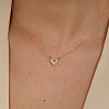 Golden Stainless Steel Heart Pendant Necklace for Women WZ0134-2-3