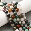 Natural Quartz Crystal & Rhodochrosite & Rose Quartz & Amethyst & Strawberry Quartz & Tourmalinated Quartz/Black Rutilated Quartz Beads Strands G-B143-A01-8mm-1