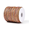 100M Segment Dyed Round Nylon & PET & Polyester Metallic Braided Cord OCOR-N009-01A-3
