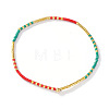Bohemian Color Glass Seed Beaded Stretch Bracelets for Women Elegant Casual Jewelry Gift ES9222-6-1