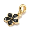 Rack Plating Alloy Enamel Flower European Dangle Charms FIND-B034-55G-06-2