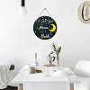 Wooden Hanging Plate HJEW-WH0027-004-4