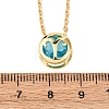 Brass Pave Cubic Zirconia Birth Stone Constellation Pendant Cable Chain Necklaces LS-NJEW-D334-01G-07-5