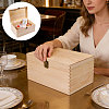 Pine Wood Flip Top Storage Boxes CON-WH0095-231-6
