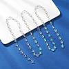 Iron Glass Handmade Star Link Chains AJEW-JB01435-3
