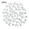 50Pcs 2 Styles Electroplate Glass Beads EGLA-YW0005-03B-1