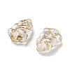 Metal Enlaced Transparent Acrylic Beads LS-X-MACR-M045-09-2