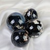 Natural Black Cherry Blossom Agate Crystal Ball PW-WG77102-01-1