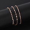 Brass Singapore Chains Necklaces for Women NJEW-D302-36RG-2