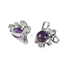 Natural Amethyst Pendants G-I374-A-P15-2