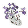 Natural Amethyst Chips Tree of Life Decorations PW-WG91658-01-1
