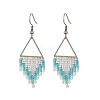 Glass Dangle Earrings EJEW-MZ00813-5