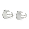 304 Stainless Steel Cuff Rings Components STAS-Z138-02P-02-3
