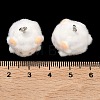 Flocking Opaque Resin Pendants RESI-F064-A06-3