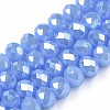 Electroplate Glass Beads Strands X-EGLA-A034-J8mm-A02-1